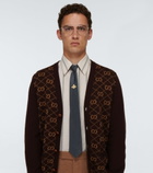 Gucci - Silk bee-embroidered tie