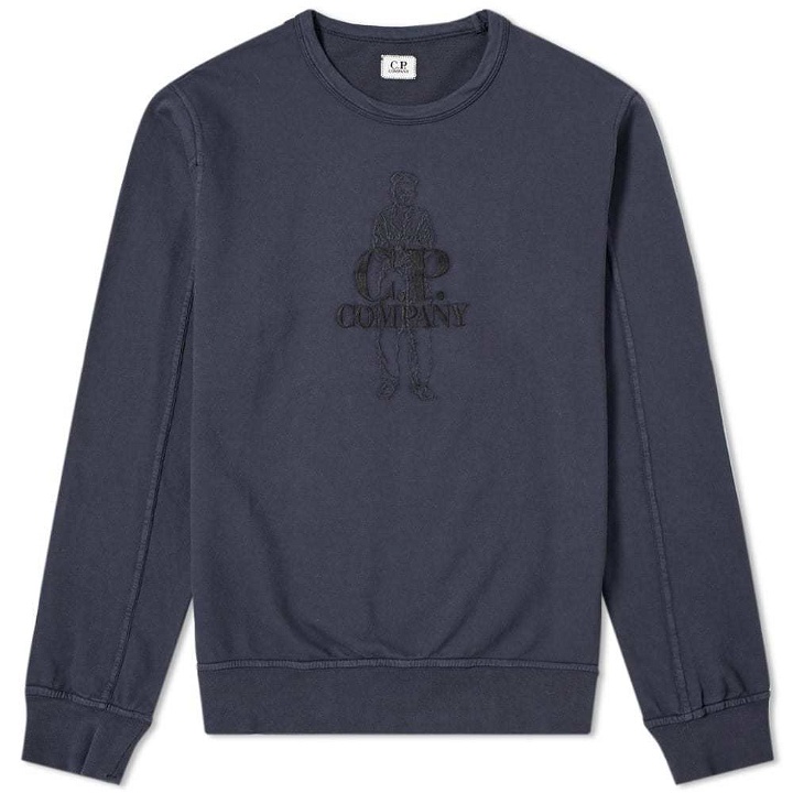 Photo: C.P. Company Sailor Embroidered Logo Sweat Navy