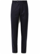 Caruso - Slim-Fit Pinstriped Wool Suit Trousers - Blue