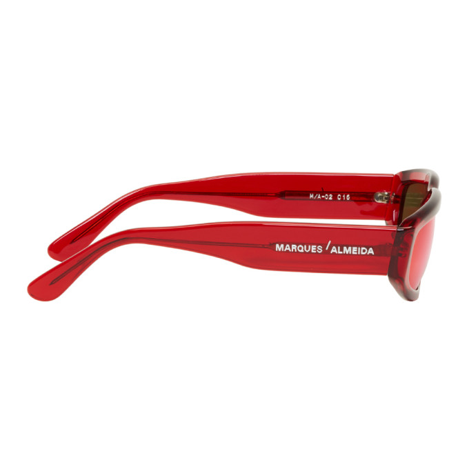Marques Almeida Red Angler Sunglasses