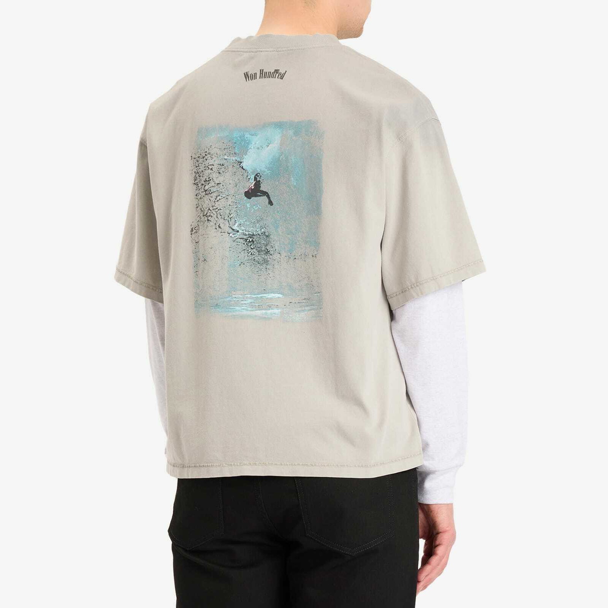 Won Hundred Men's Houston Surf T-Shirt in Mourning Dove