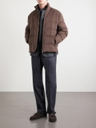 Zegna - Quilted Oasi Cashmere Down Jacket - Brown