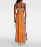 Staud Laura striped linen maxi dress