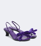 Loewe Mimi shearling and leather slingback sandals