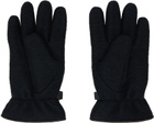 AURALEE Black Brushed Alpaca Wool Melton Gloves