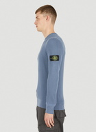 Compass Patch Sweater in Blue