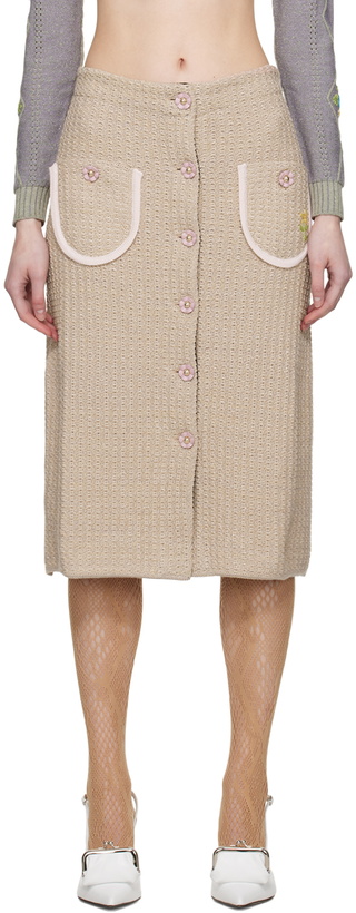 Photo: Cormio Beige Lucia Midi Skirt