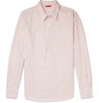 Barena - Slim-Fit Striped Cotton-Poplin Half-Placket Shirt - Men - Pink