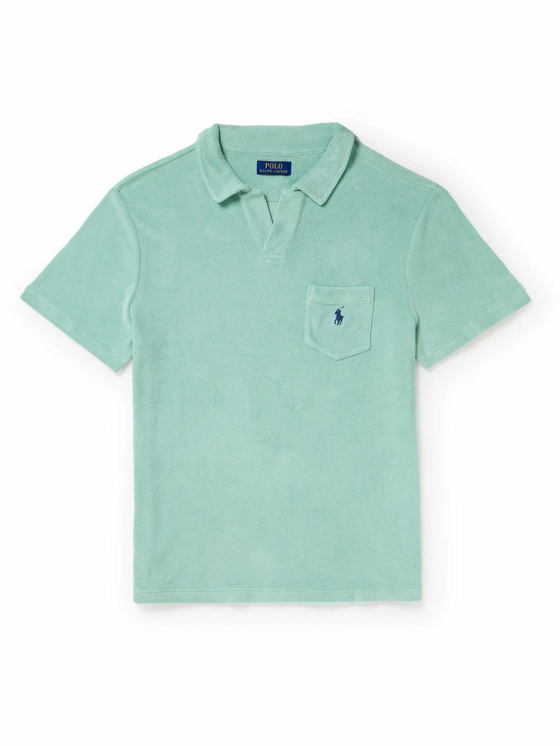 Photo: Polo Ralph Lauren - Logo-Embroidered Cotton-Blend Terry Polo Shirt - Green