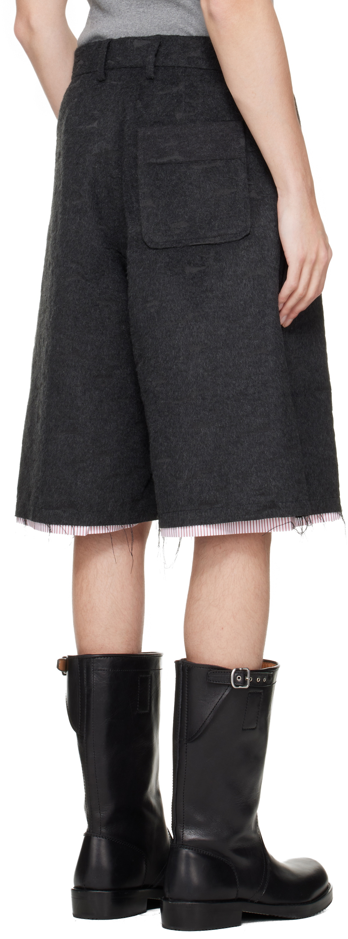 Charles Jeffrey LOVERBOY Gray Wide Tailored Shorts