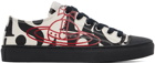 Vivienne Westwood Black & Off-White Plimsoll 2.0 Low Top Sneakers