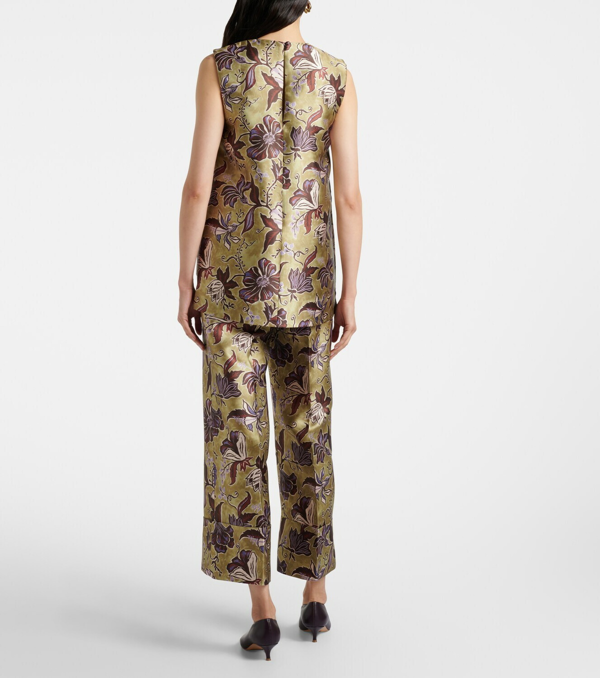 Alémais Citron floral cropped pants