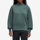Nike Women's Tech Fleece Oversized Crew Sweat in Green/Black