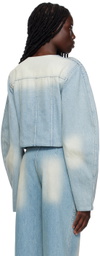 FIDAN NOVRUZOVA Blue Appliqué Denim Jacket