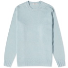 Auralee Men's Washed French Merino Knit in Light Blue