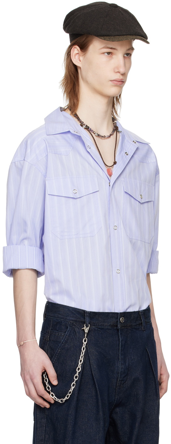 AFTER PRAY Blue Western Shirt