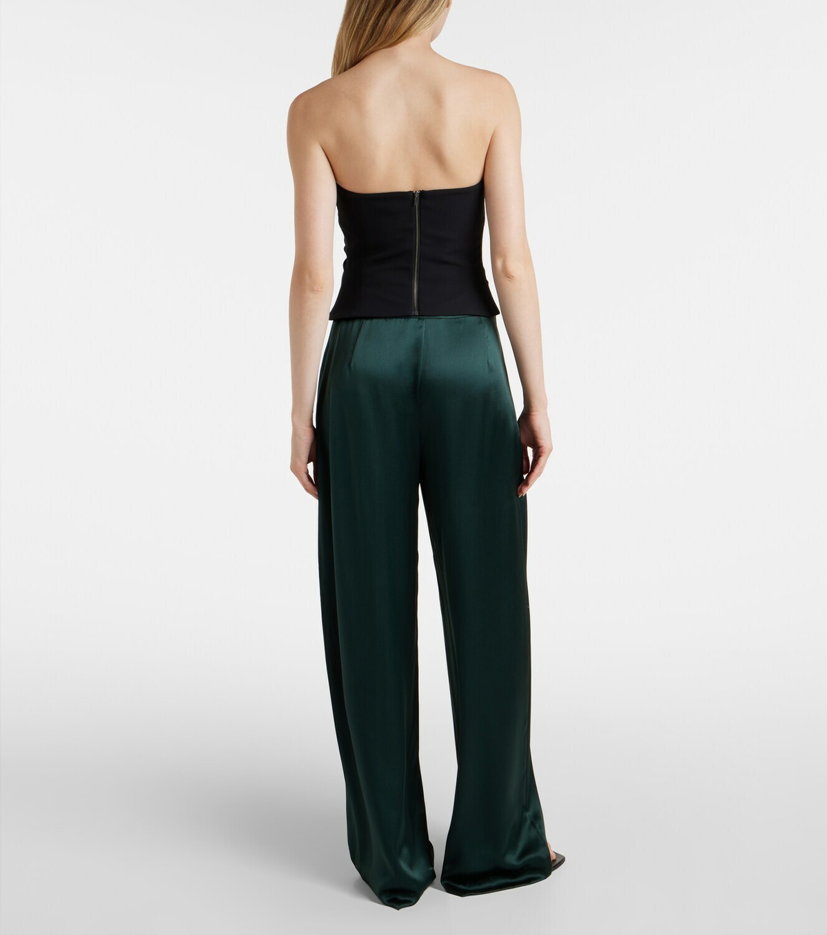 The Sei Ruched crêpe tube top