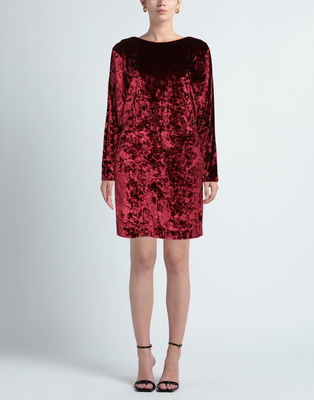 Manila Grace Womens Mini dress in Burgundy