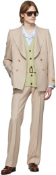 Gucci Beige Drill Fluid Blazer