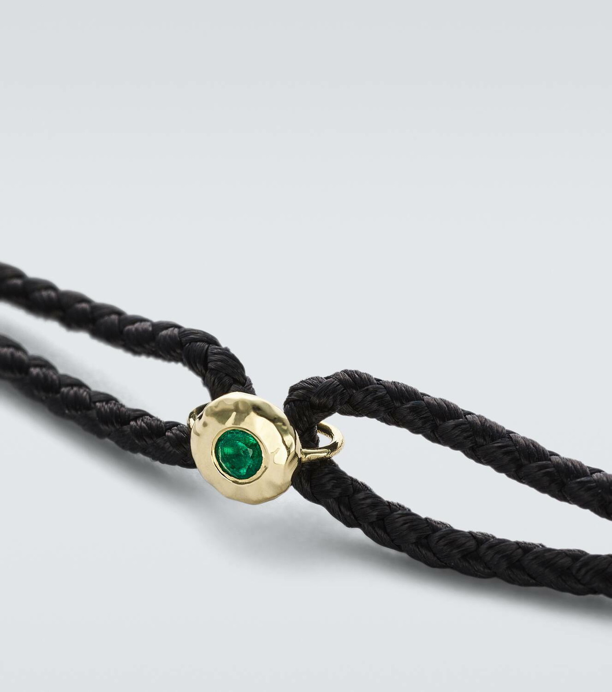 Octavia Elizabeth Parachute Nesting Gem 18kt gold bracelet with emerald