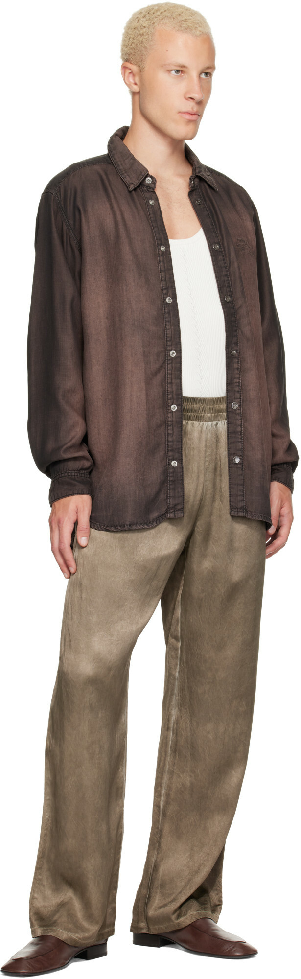 Diesel Brown Fluid Shirt
