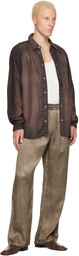 Diesel Brown Fluid Shirt