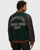 One Of These Days Mustang Varsity Brown/Green - Mens - Bomber Jackets/College Jackets
