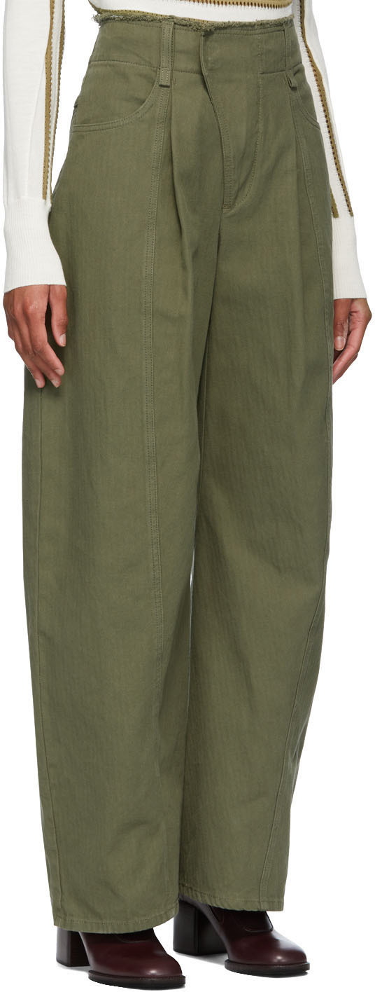 CHLOÉ Wool and silk-blend wide-leg pants