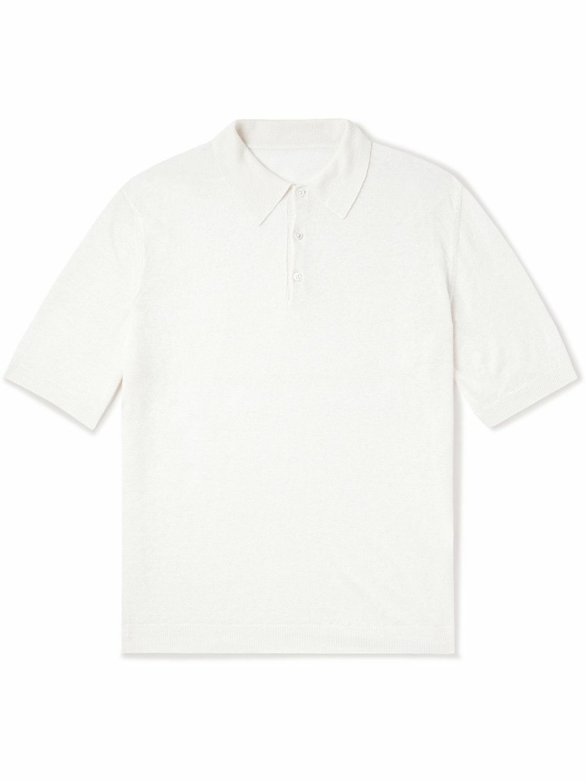 Anderson & Sheppard - Linen Polo Shirt - White Anderson & Sheppard