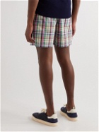 Baracuta - Noah Straight-Leg Checked Cotton-Twill Drawstring Shorts - Multi