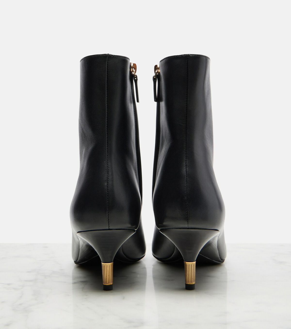 Khaite Bella leather ankle boots