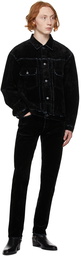 John Elliott Black Flocked 'The Daze Crush' Jeans