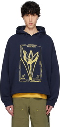 AFTER PRAY Navy Flora Stamp Hoodie