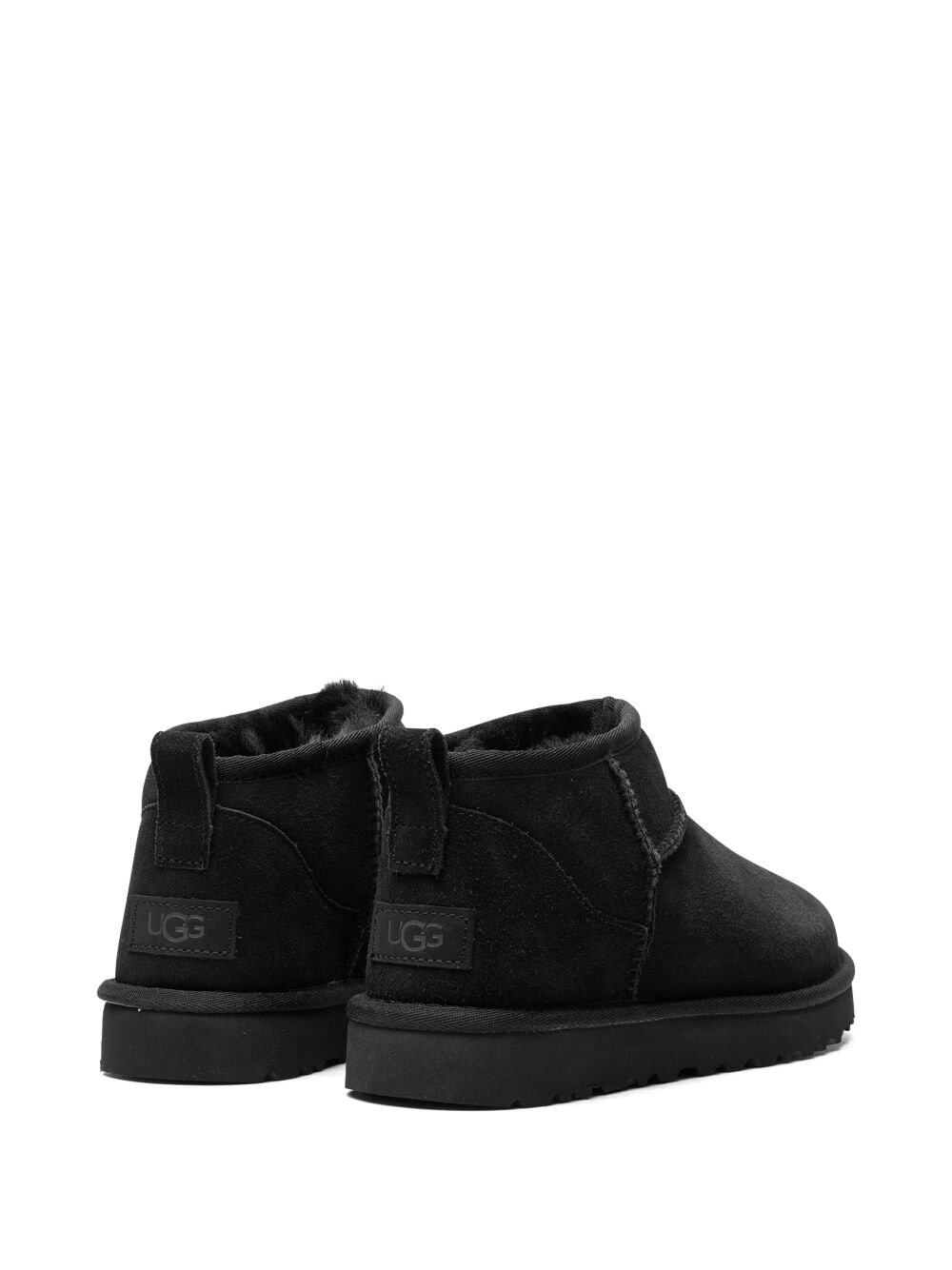 未使用「UGG Australia」17371BX-BLK-L 22cm Australian UGG auzland Sheepskin Ultra Mini Platform Boots