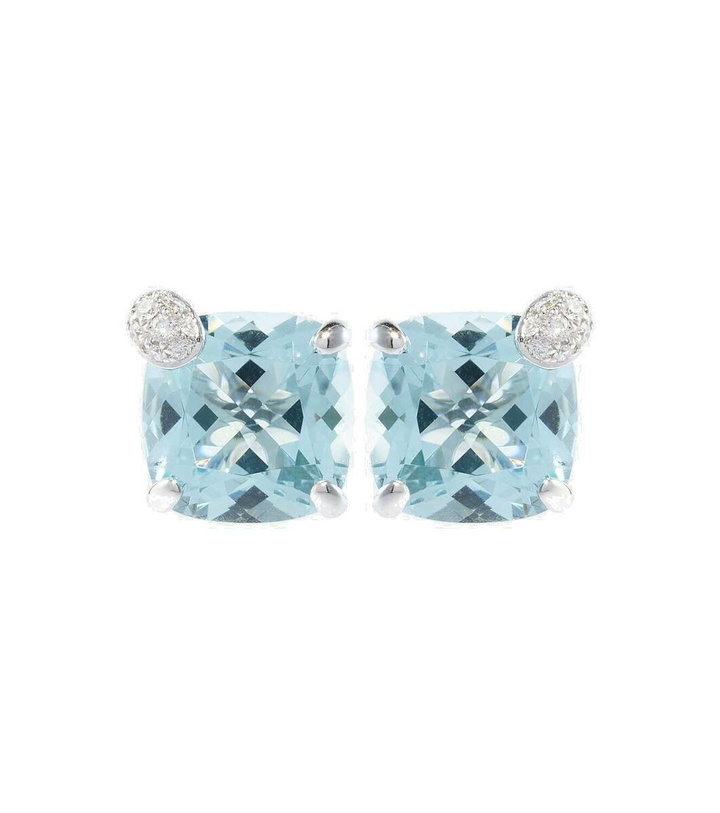 Photo: Bucherer Fine Jewellery Peekaboo 18kt white gold earrings with aquamarine and diamonds