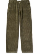 ERL - Straight-Leg Cotton-Corduroy Trousers - Green