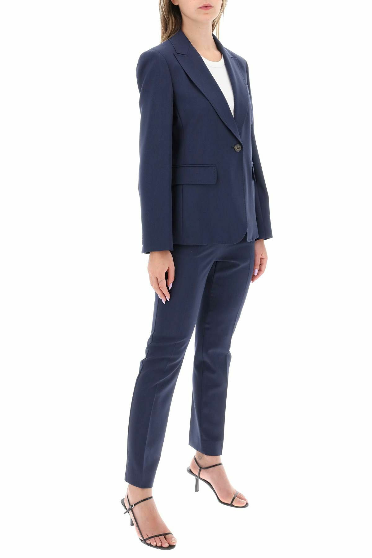 パンツ Weekend Max Mara CANON - Wool cigarette trousers WEEKEND MAX MARA 'canon' cigarette pants in light wool Blue