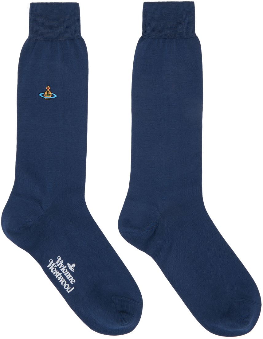 Vivienne Westwood Blue Plain Socks Vivienne Westwood