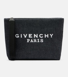Givenchy Logo cotton denim pouch