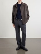 Barena - Bativoga Straight-Leg Wool-Blend Drawstring Trousers - Gray