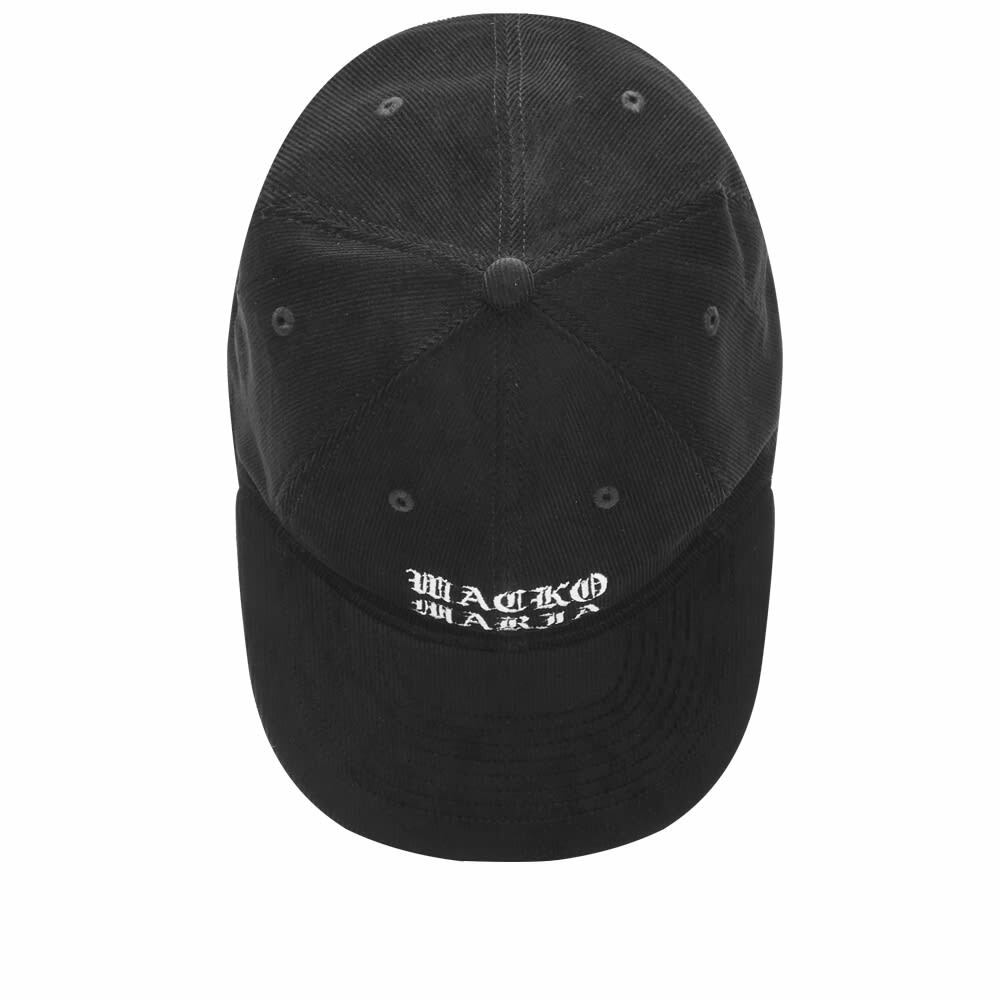 Wacko Maria Men's Corduroy 6 Panel Cap in Black Wacko Maria