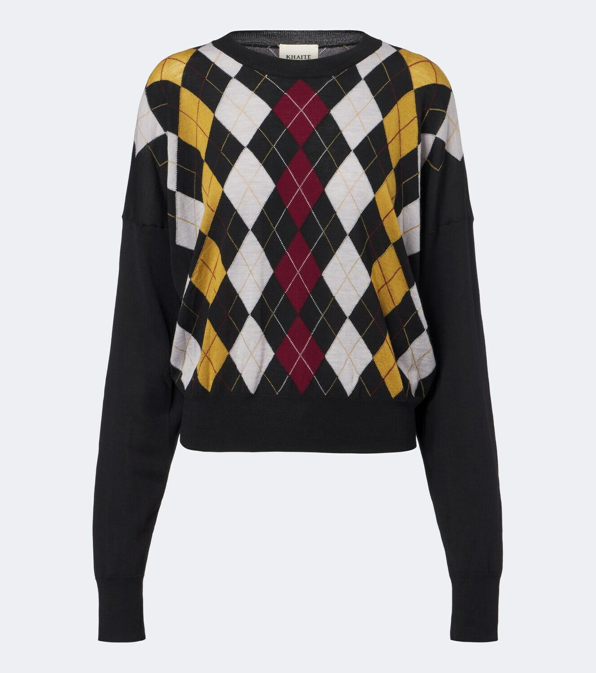 Khaite Tammy wool and silk argyle sweater