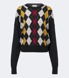 Khaite Tammy wool and silk argyle sweater