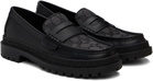 Coach 1941 Black Signature Jacquard & Signature Coin Loafers