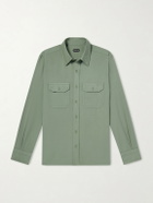 TOM FORD - Cotton and Silk-Blend Shirt - Green