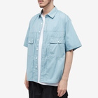 FrizmWORKS Men's Short Sleeve Trucker Shirt in Ash Blue