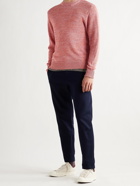 INIS MEÁIN - Slim-Fit Mélange Linen Sweater - Red