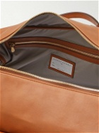 Brunello Cucinelli - Leather-Trimmed Cotton and Linen-Blend Canvas Duffle Bag
