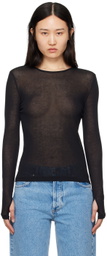 BITE Black Transparent Long Sleeve T-Shirt