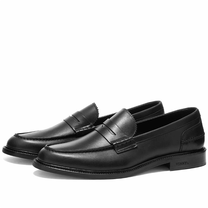 Photo: VINNYs Men's VINNY's Townee Penny Loafer in Black Polido Leather